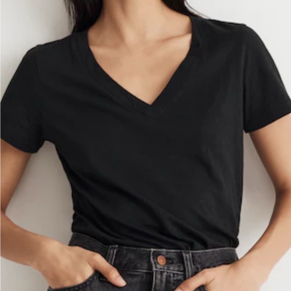 Madewell Black and White Short Sleeve Tee